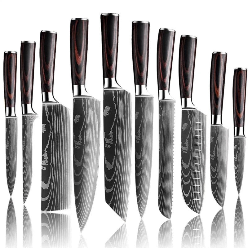 10-Piece Japanese Steel Chef Knife Set