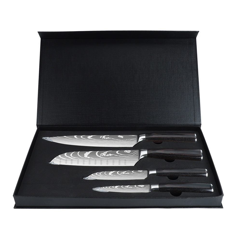 4-Piece Professional High Carbon Steel Chef Knife Set
