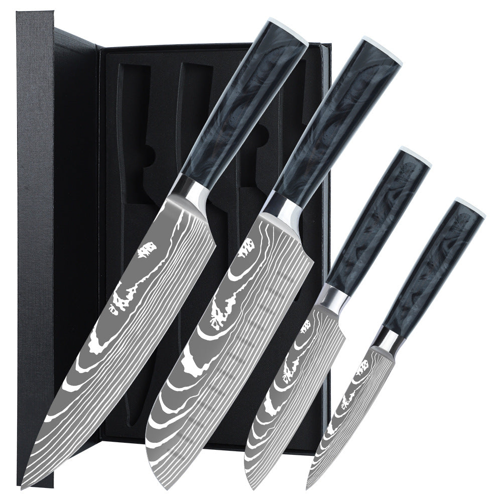 4-Piece Professional High Carbon Steel Chef Knife Set
