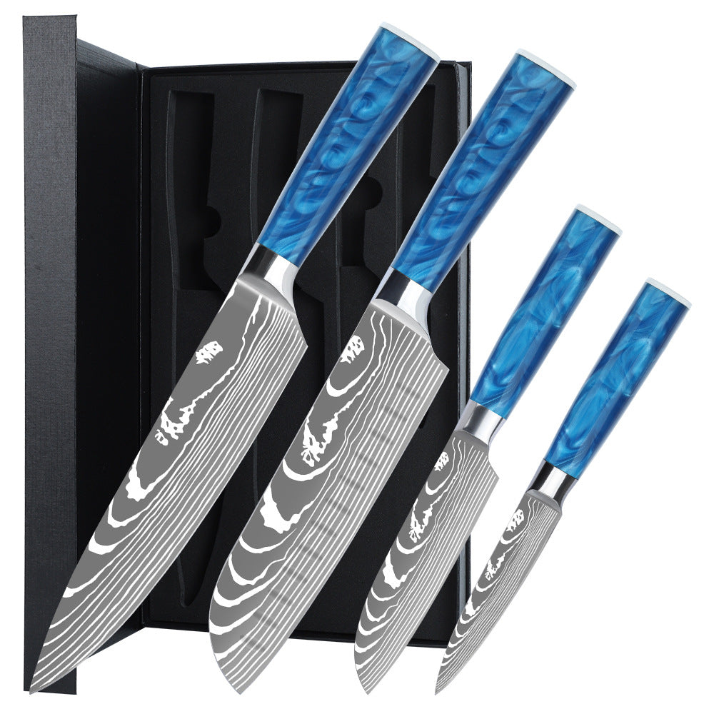 4-Piece Professional High Carbon Steel Chef Knife Set