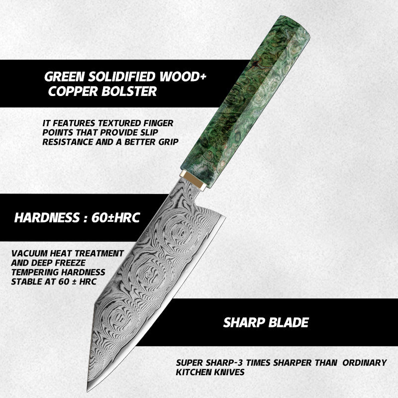 5-Piece Japanese Damascus Knife Set