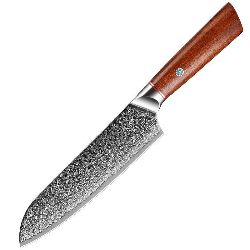 7 - Piece Damascus Chef Knife Set - Letcase