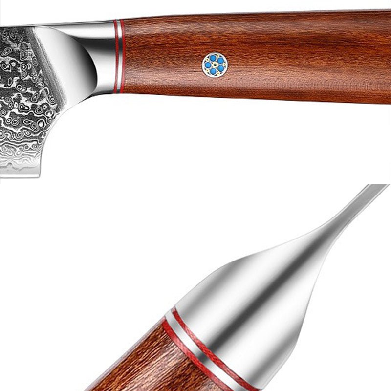 7 - Piece Damascus Chef Knife Set - Letcase