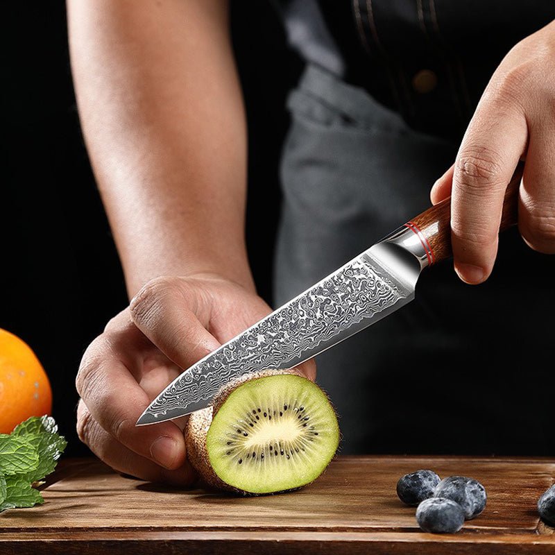 7 - Piece Damascus Chef Knife Set - Letcase