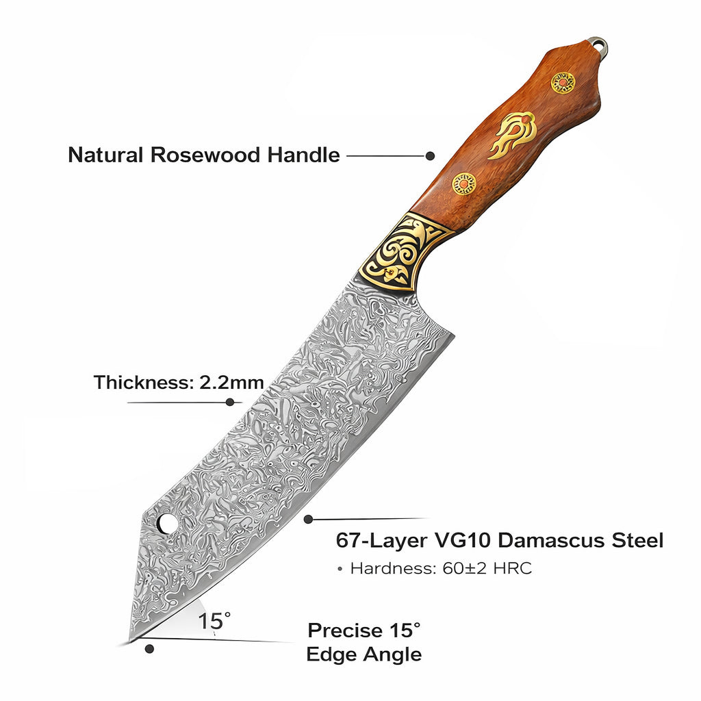 7 inch Japanese Damascus Steel Butcher Knife