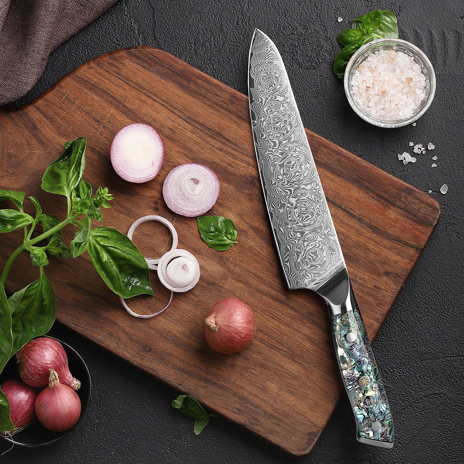 8 Inch Damascus Chef Knife – 67-Layer VG-10 Steel, Razor Sharp Honbazuke Edge