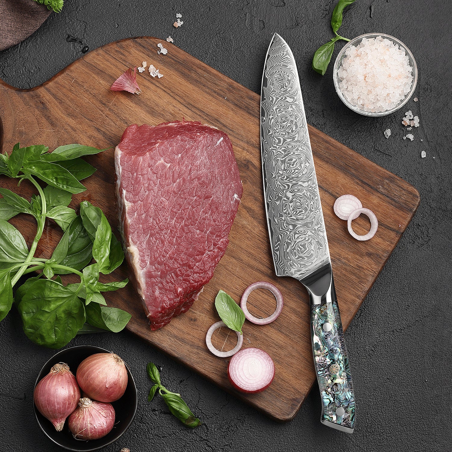 8 Inch Damascus Chef Knife – 67-Layer VG-10 Steel, Razor Sharp Honbazuke Edge