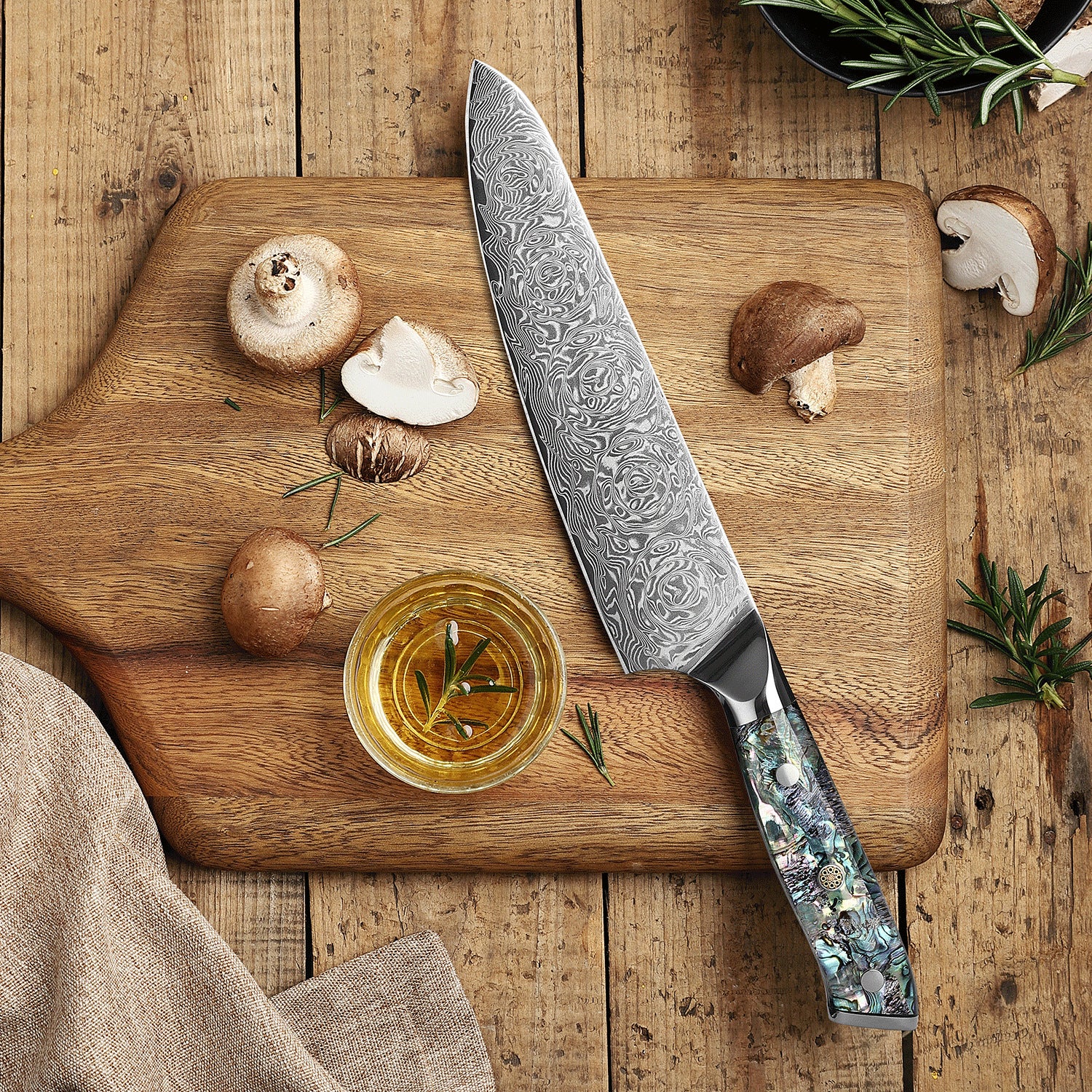 8 Inch Damascus Chef Knife – 67-Layer VG-10 Steel, Razor Sharp Honbazuke Edge