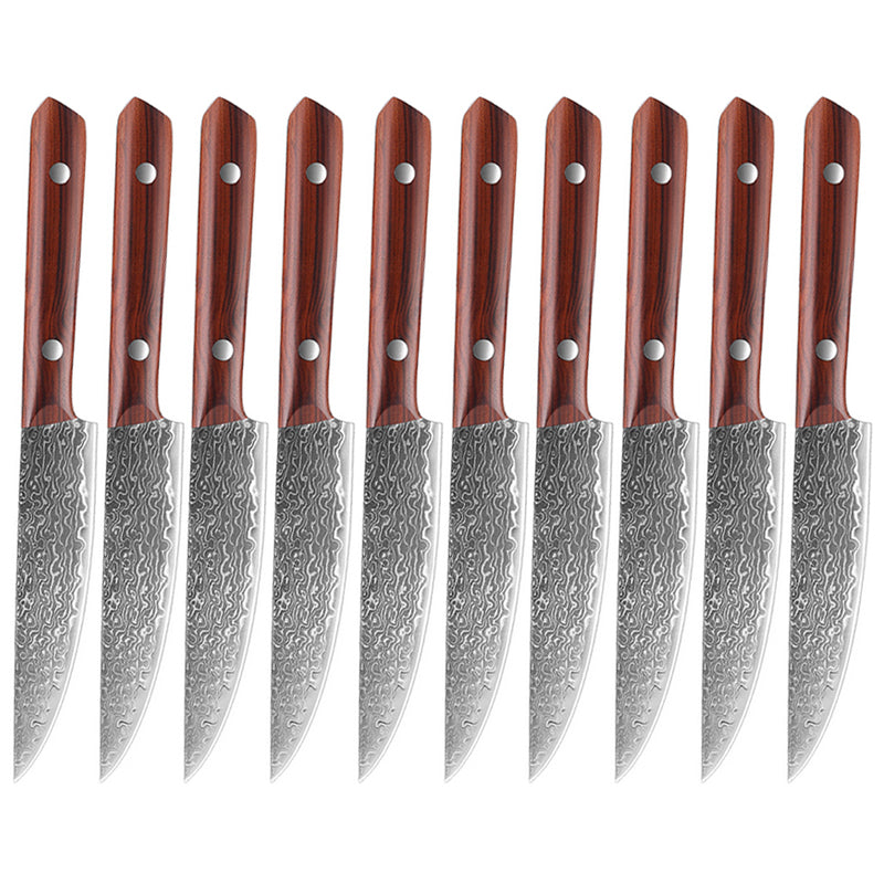 Damascus Steak Knife Set – 5