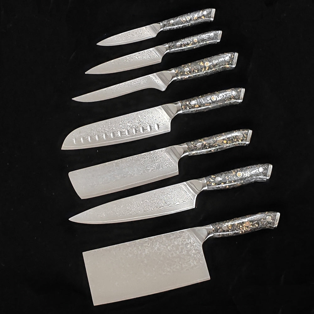 Japanese 67-Layer VG10 Damascus Steel Chef Knife Set