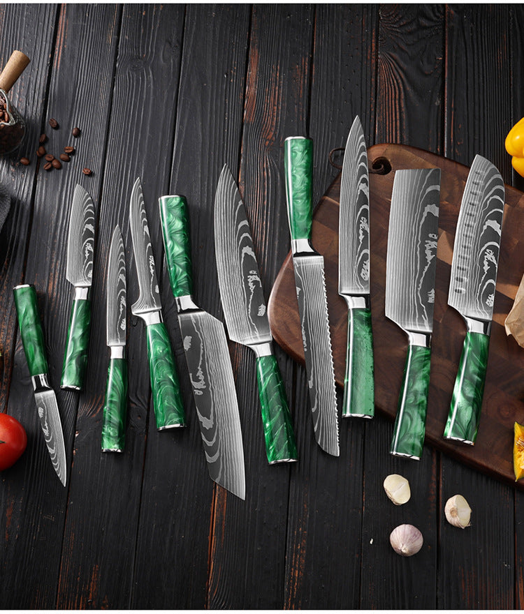 Professional Japanese Kitchen Knife Set with Resin Handle