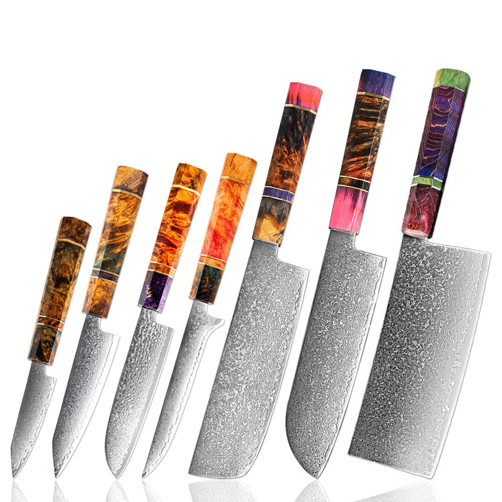 Professional 67-Layer Japanese Damascus Steel Knife Set