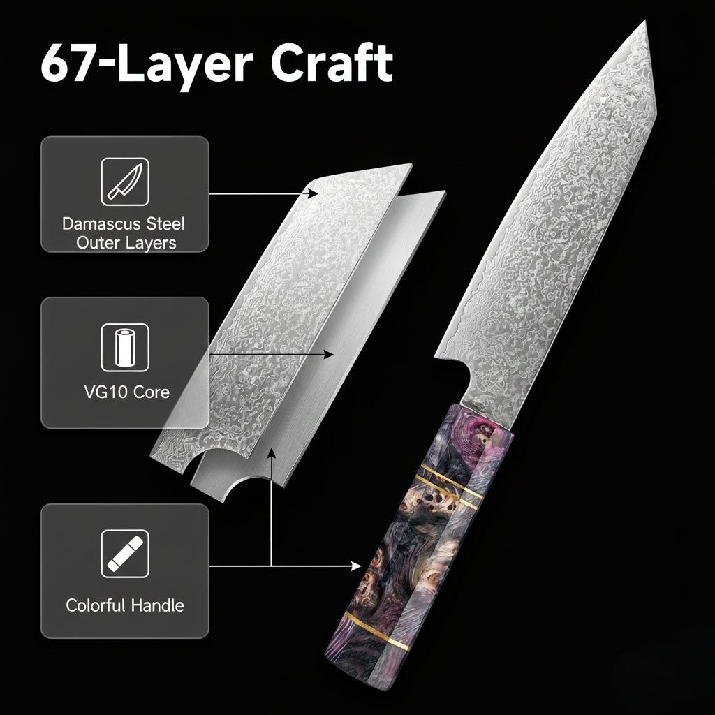 8 Inch Japanese Damascus Steel Chef knife