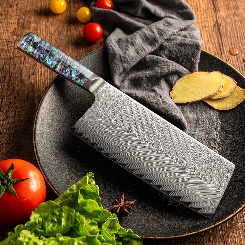 Damascus Chinese Cleaver - Letcase