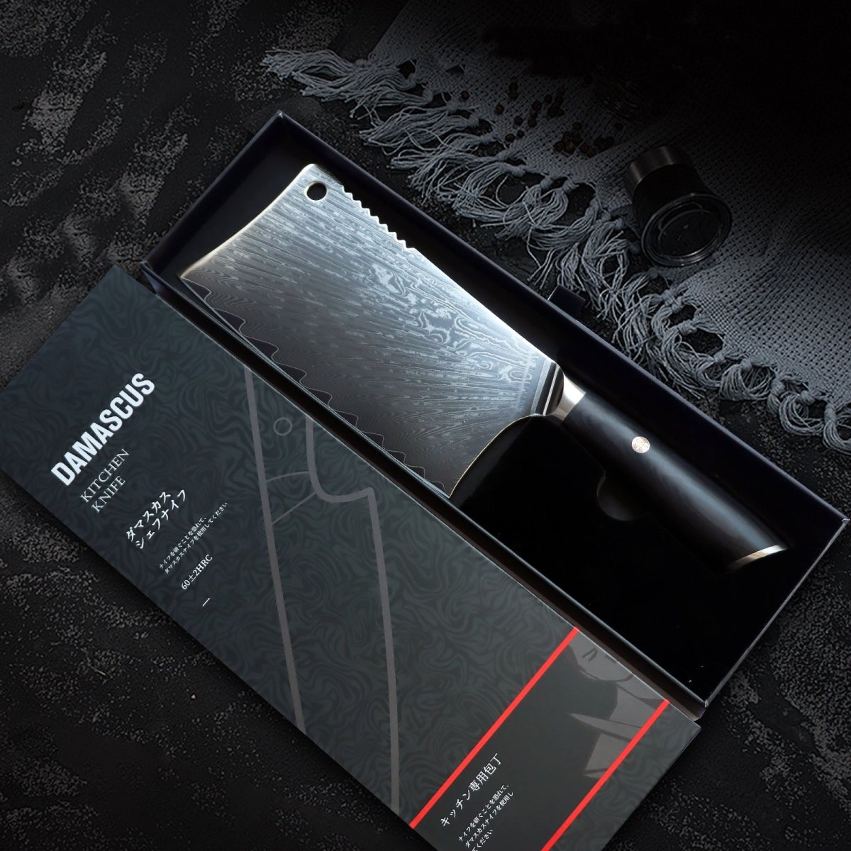 Damascus Meat Cleaver Knife - Letcase