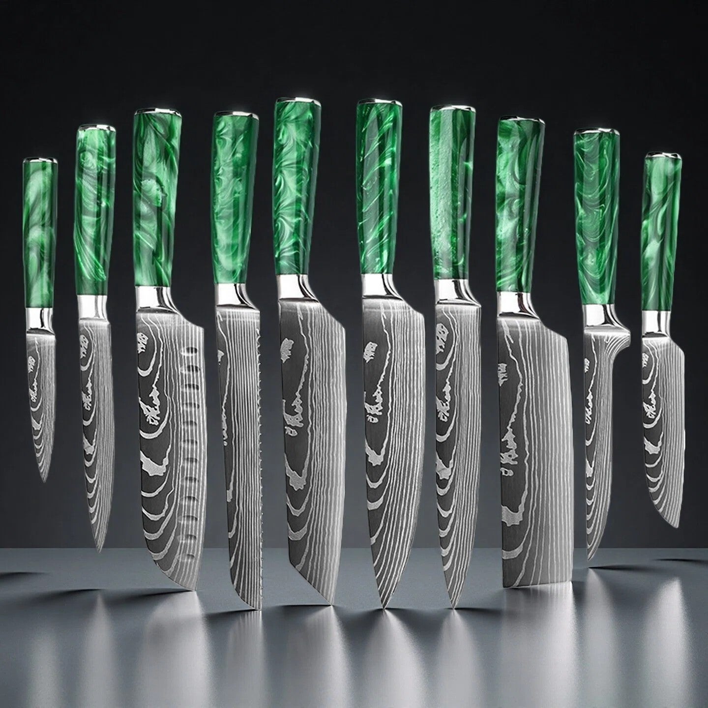 Professional Japanese Kitchen Knife Set with Resin Handle