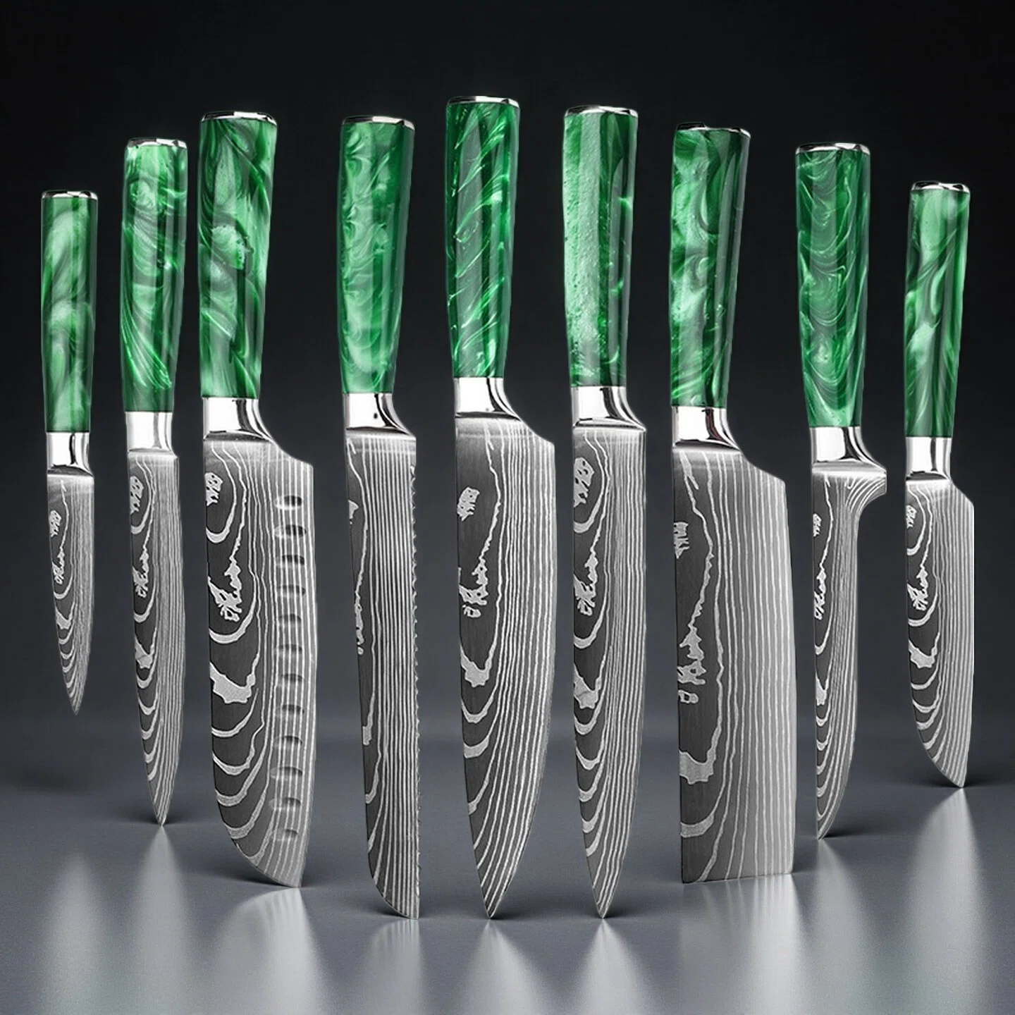 Professional Japanese Kitchen Knife Set with Resin Handle