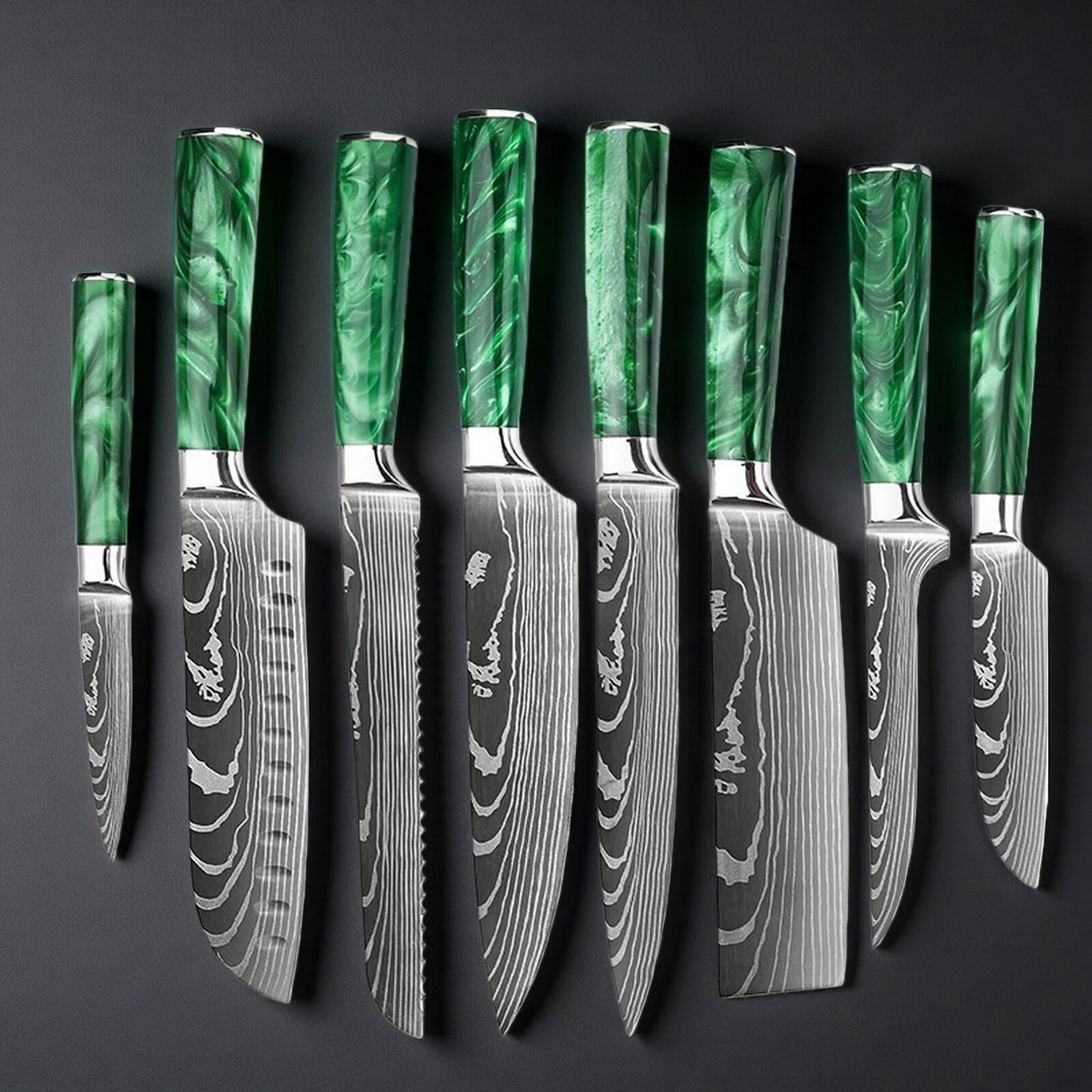 Professional Japanese Kitchen Knife Set with Resin Handle