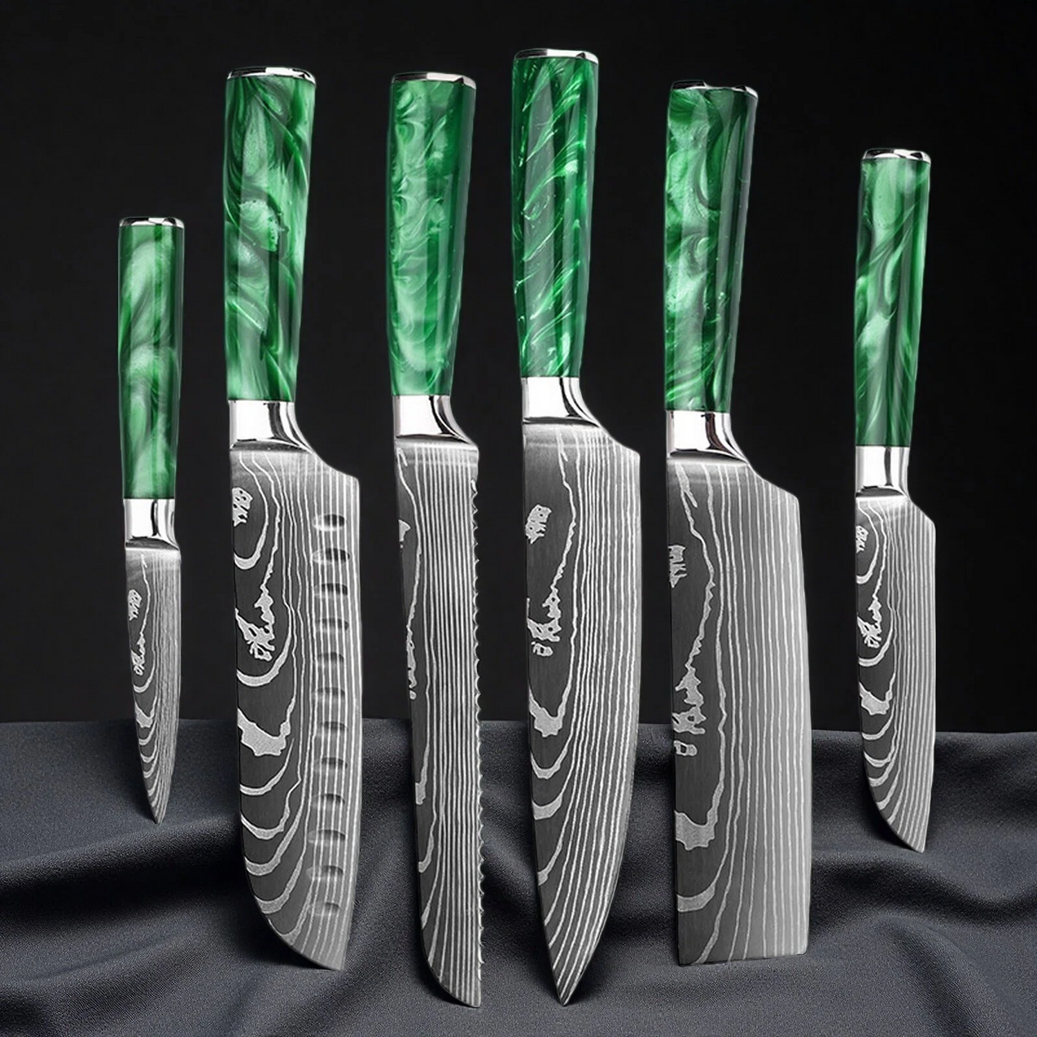 Professional Japanese Kitchen Knife Set with Resin Handle