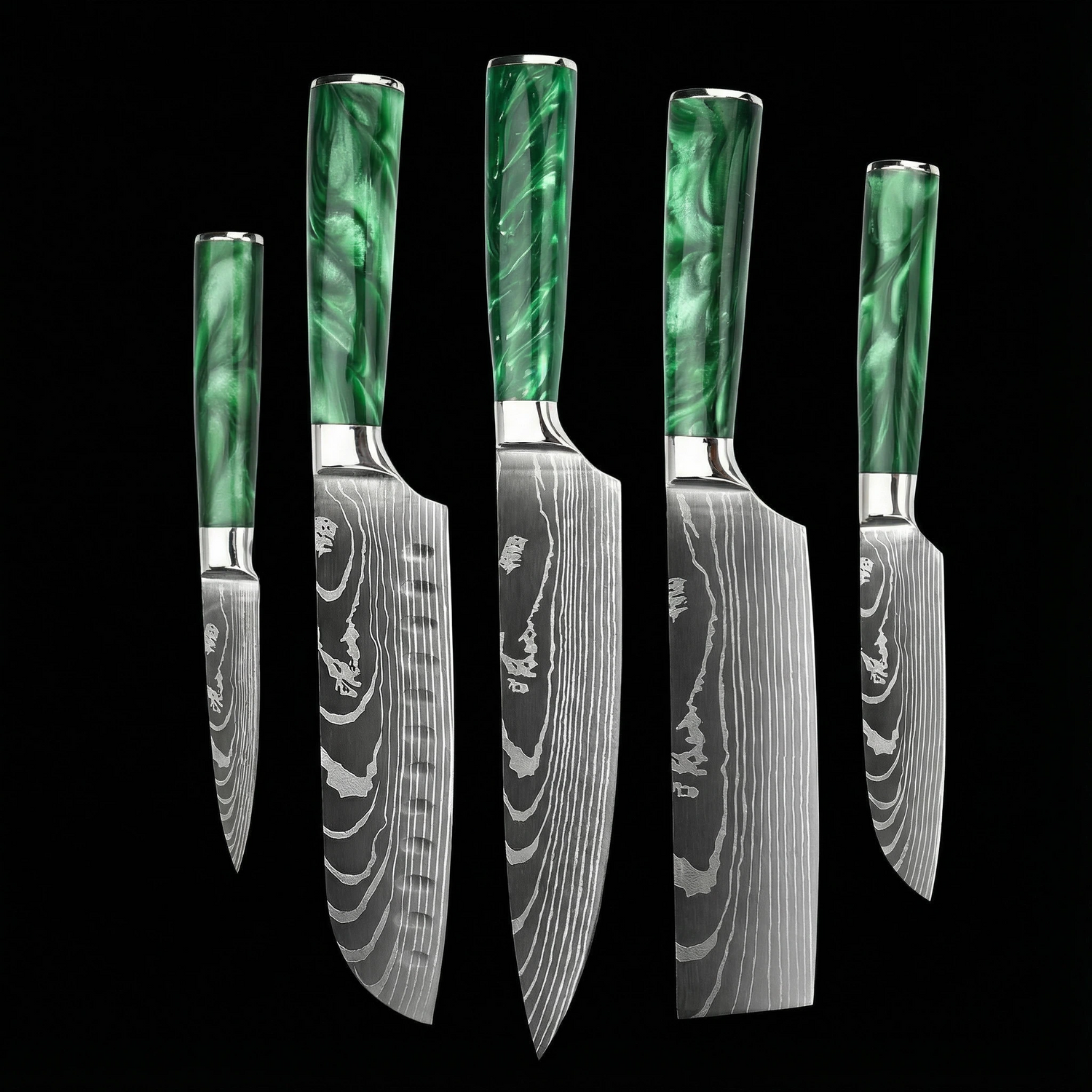 Professional Japanese Kitchen Knife Set with Resin Handle