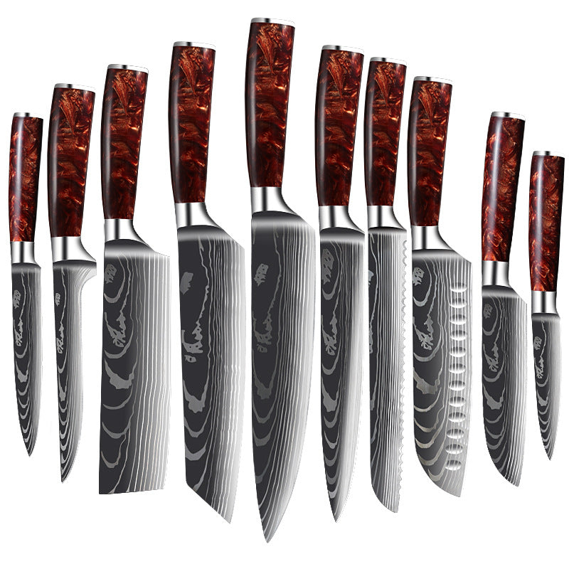 10-Piece Premium High Carbon Steel Kitchen Knife Set