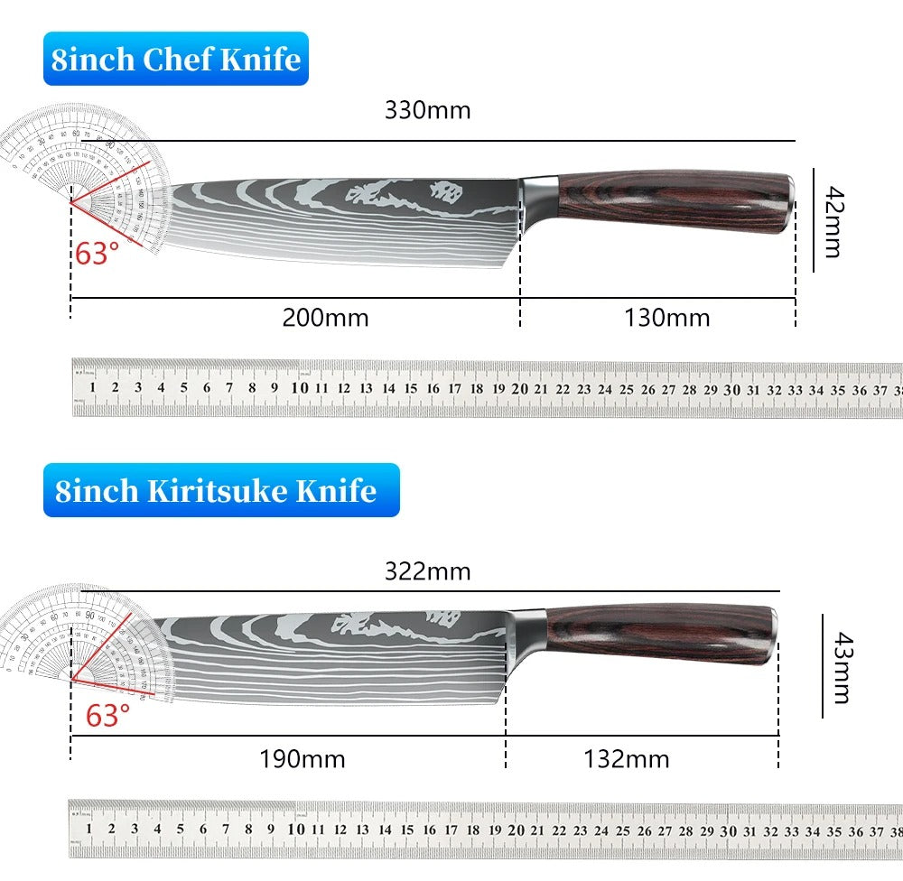 Professional Kitchen Knives Set