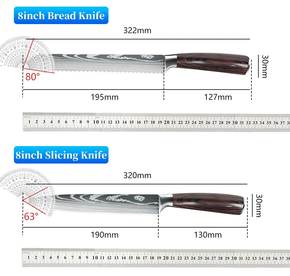 Professional Kitchen Knives Set