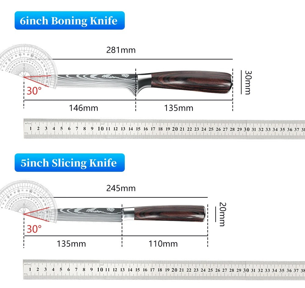 Professional Kitchen Knives Set