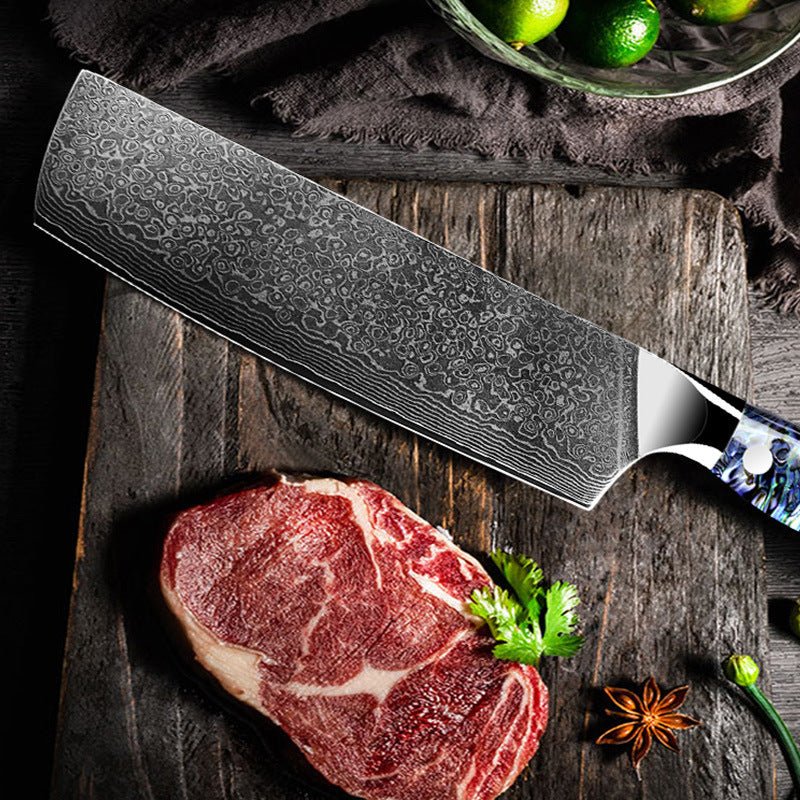 10 Piece Professional Damascus Kitchen Knife Set - Letcase