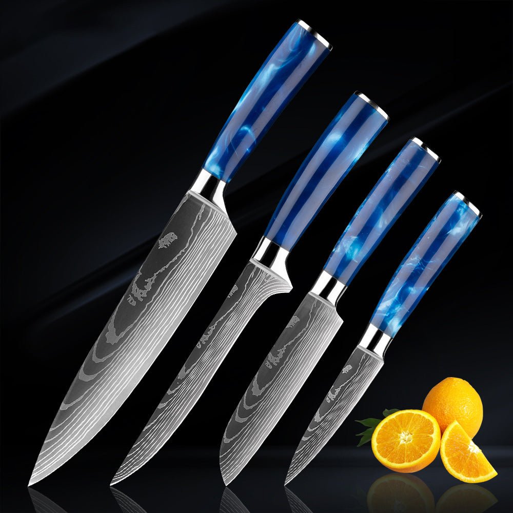 10 Piece Professional High Carbon Stainless Steel Chef Knife Set - Letcase