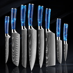 10 Piece Professional High Carbon Stainless Steel Chef Knife Set - Letcase