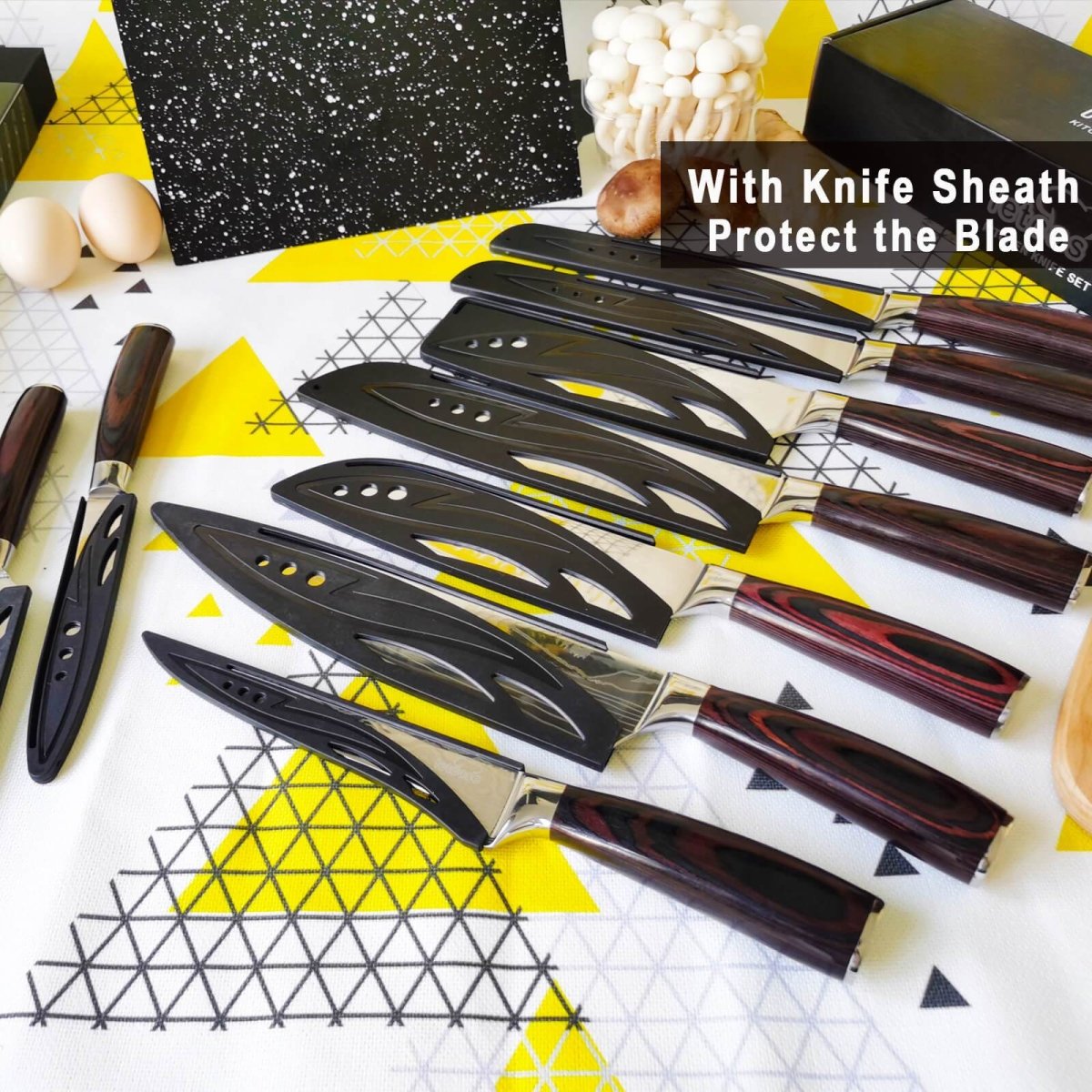 10 Pieces Professional Kitchen Knives Set - Letcase