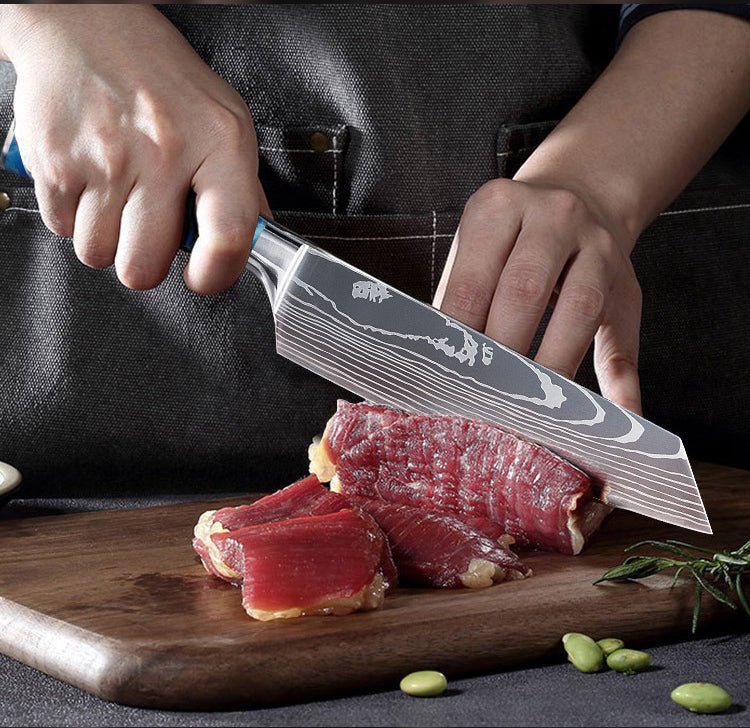 11-Piece Professional Kitchen Knife Set, Resin Wood Handle - Letcase