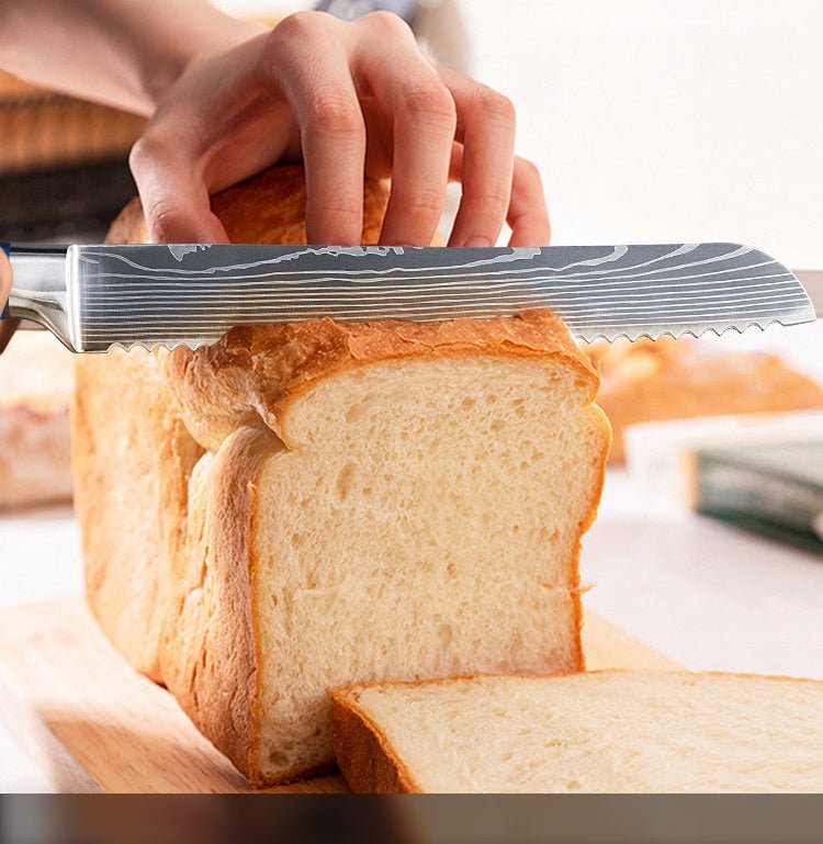 11-Piece Professional Kitchen Knife Set, Resin Wood Handle - Letcase