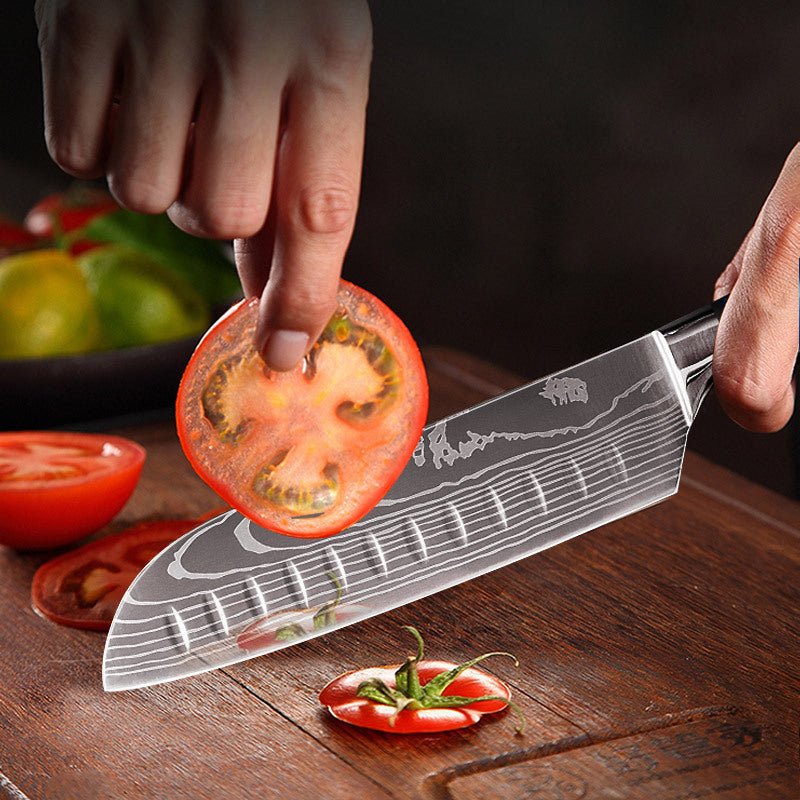 11-Piece Professional Kitchen Knife Set, Resin Wood Handle - Letcase