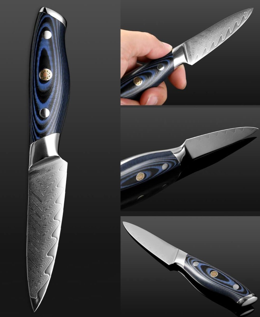 3.5 Inch Damascus Steel Paring Knives - Letcase