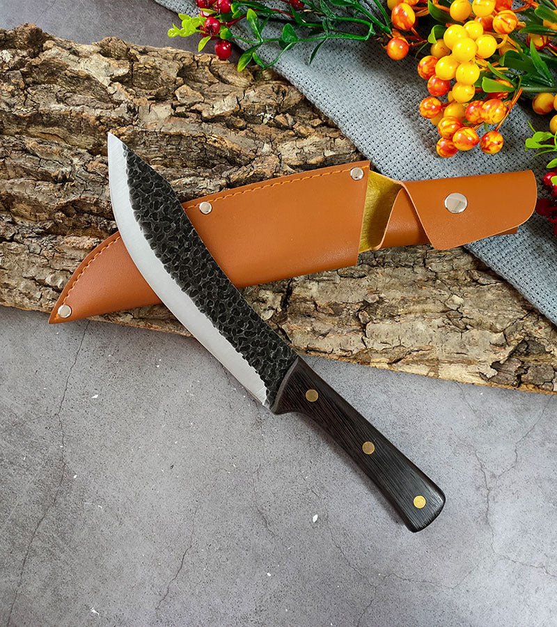 4 Piece Butcher Knife Set With Sheath - Letcase