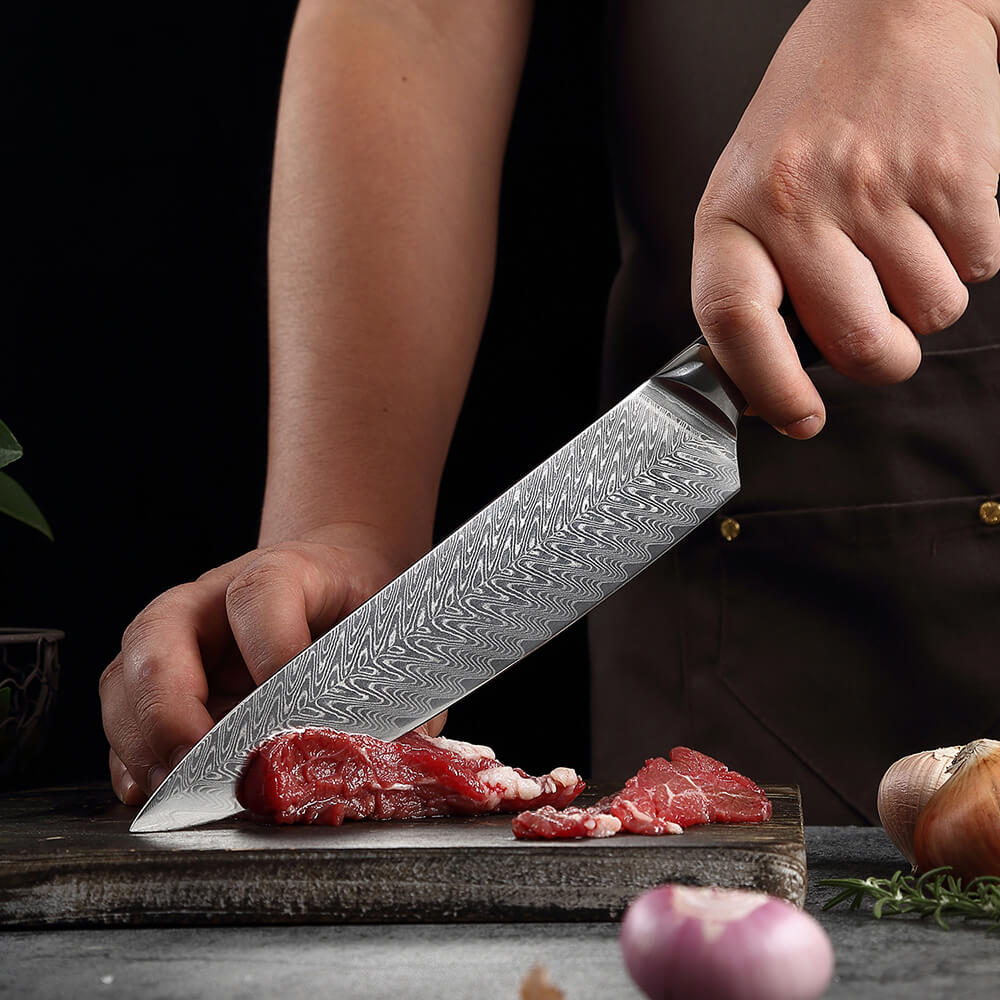 4-Piece Damascus Japanese Knife Set - Letcase