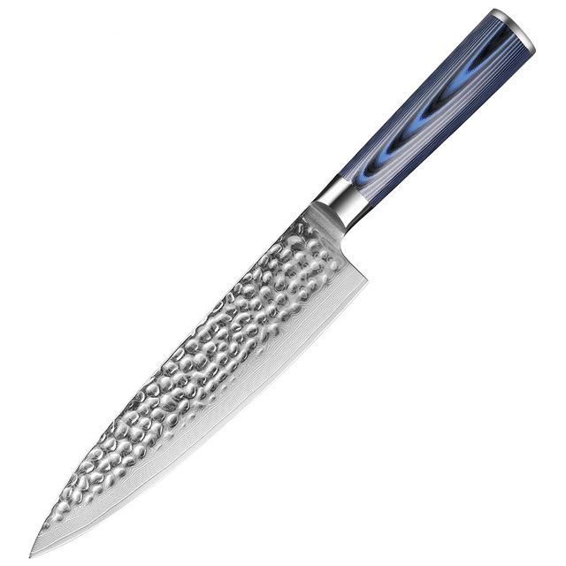 5-Piece Kitchen Knife Set, VG10 Damascus Chef Knife Set - Letcase