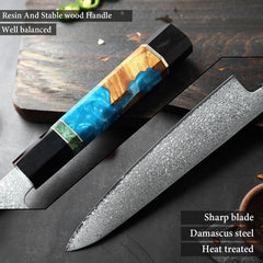 6-Piece Chef Knives Set, 67-Layer Damascus VG10 Steel - Letcase