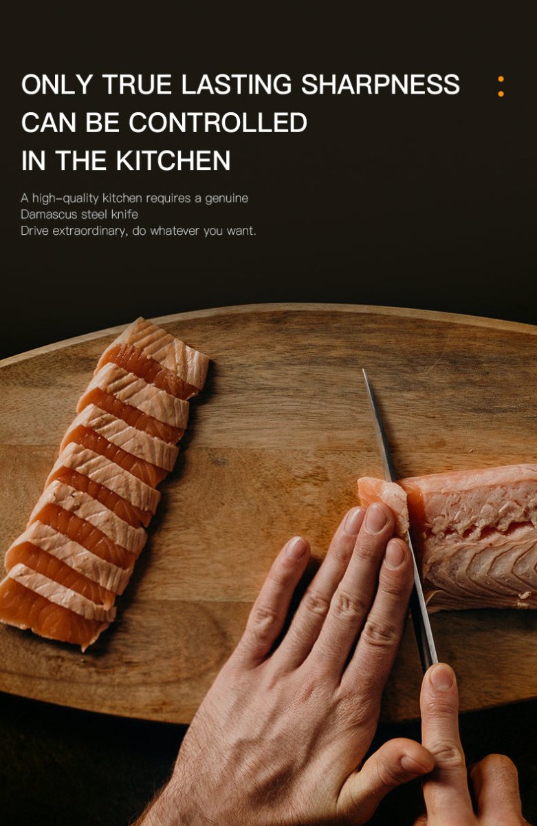 7“ Japanese Cleaver Knife,Aus-10 Steel Core, Full Tang Handle - Letcase