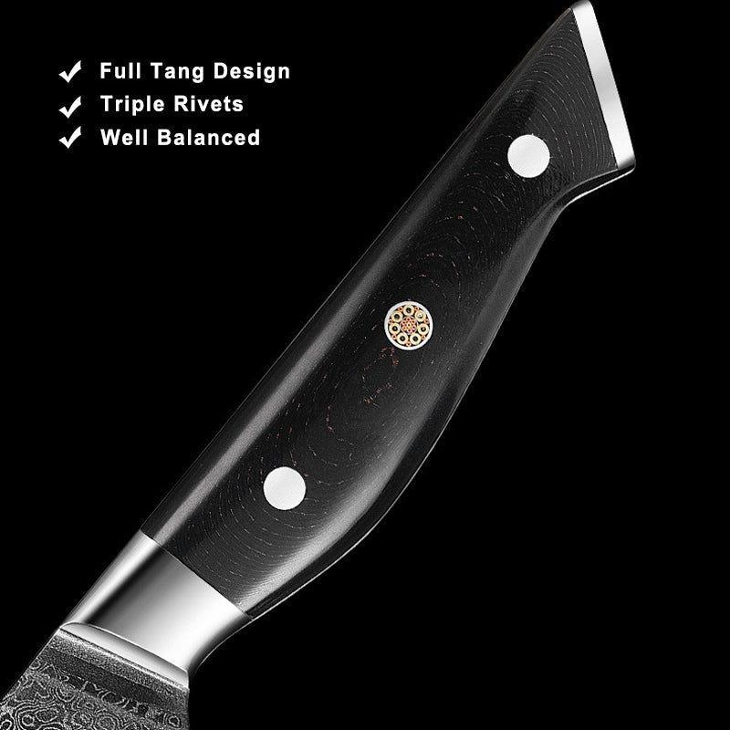 7-Piece Damascus Knife Set With VG10 Steel Core - Letcase