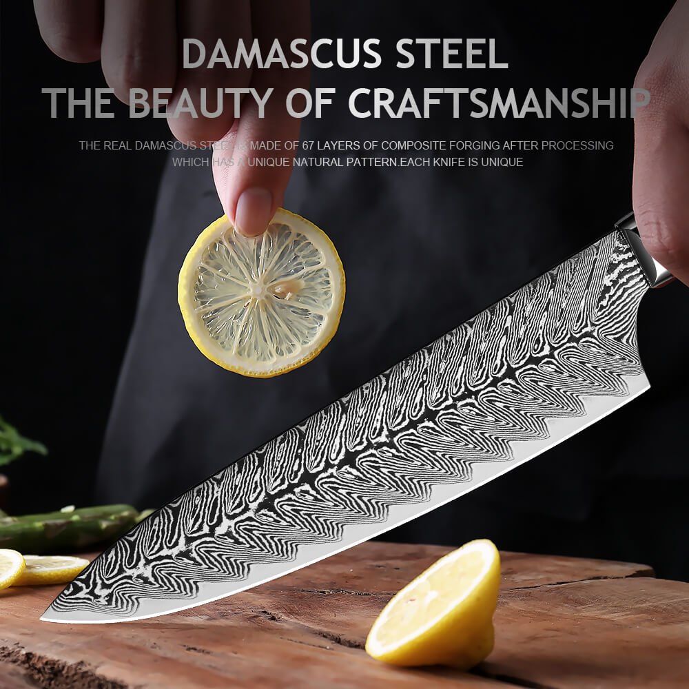 Razor-sharp Genuine Pro Damask Kitchen Knife Set