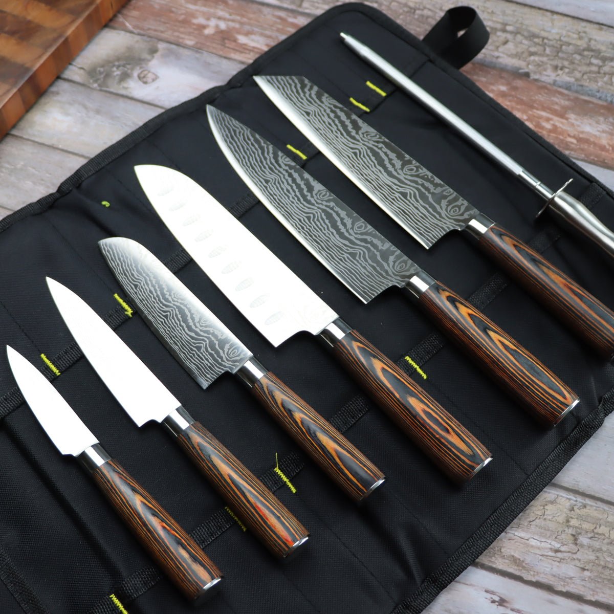 7 Piece Kitchen Knife Set With Carry Case - Letcase