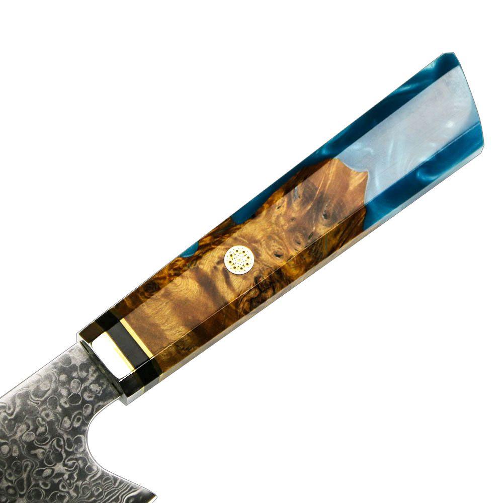 8 Inch Damascus Kiritsuke Knife, Handle