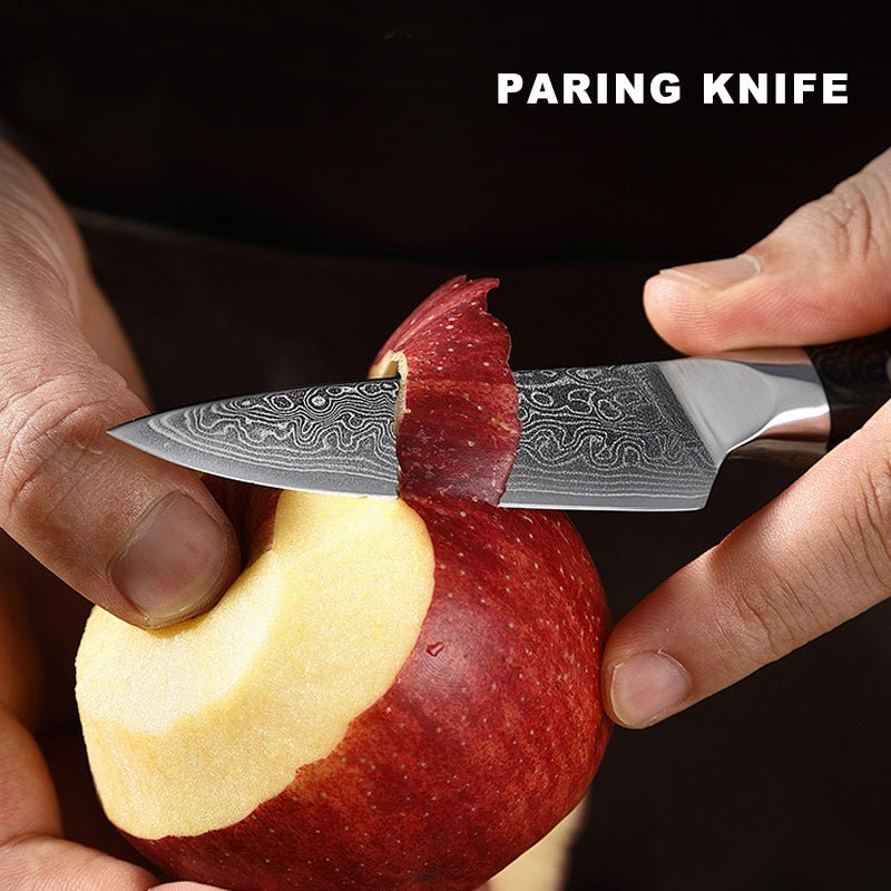 8-Piece Damascus Chef Knife Set With VG10 Steel Core - Letcase