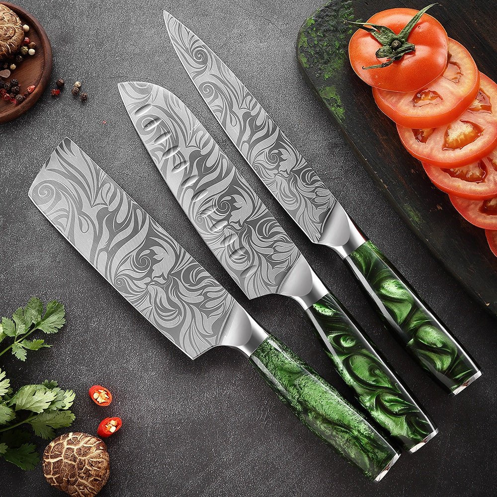 8 Piece Kitchen Knives Set - Letcase