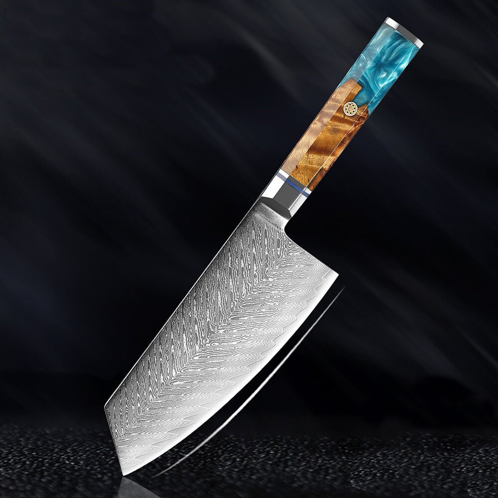 9 Piece Kitchen Knives Set Japanese Damascus Steel Chef Knife Set - Letcase