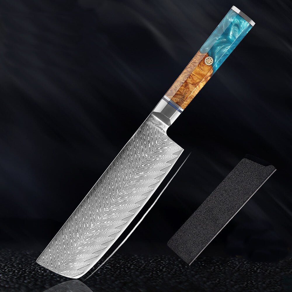 9 Piece Kitchen Knives Set Japanese Damascus Steel Chef Knife Set - Letcase