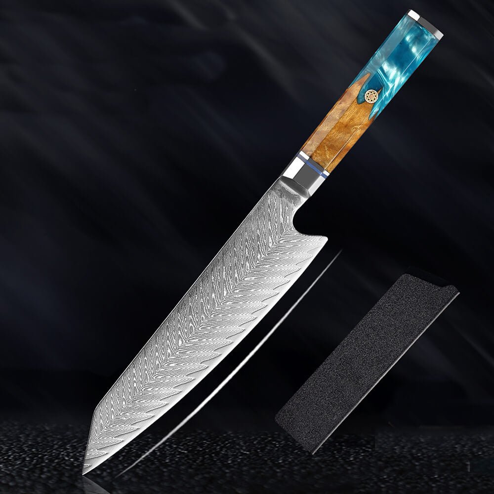 9 Piece Kitchen Knives Set Japanese Damascus Steel Chef Knife Set - Letcase